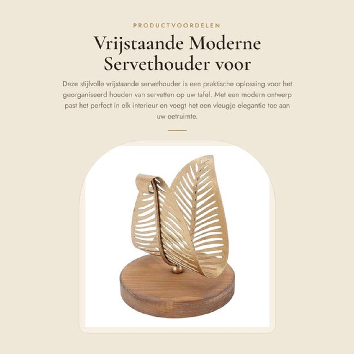 Servethouder Vrijstaand - Luxe Opslagorganisator - Voor Tafels - Antislip Basis - Modern Design - Ideaal voor Servetten - Papierenhanddoekhouder
