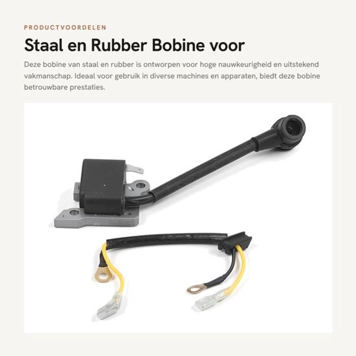 Bobine Staal/Rubber - Uitstekend Vakmanschap - Hoge Nauwkeurigheid - Compatibel met JONSERED 2036/2040 - Voor Fabriek - Duurzaam Materiaal - Ontstekingsspoel