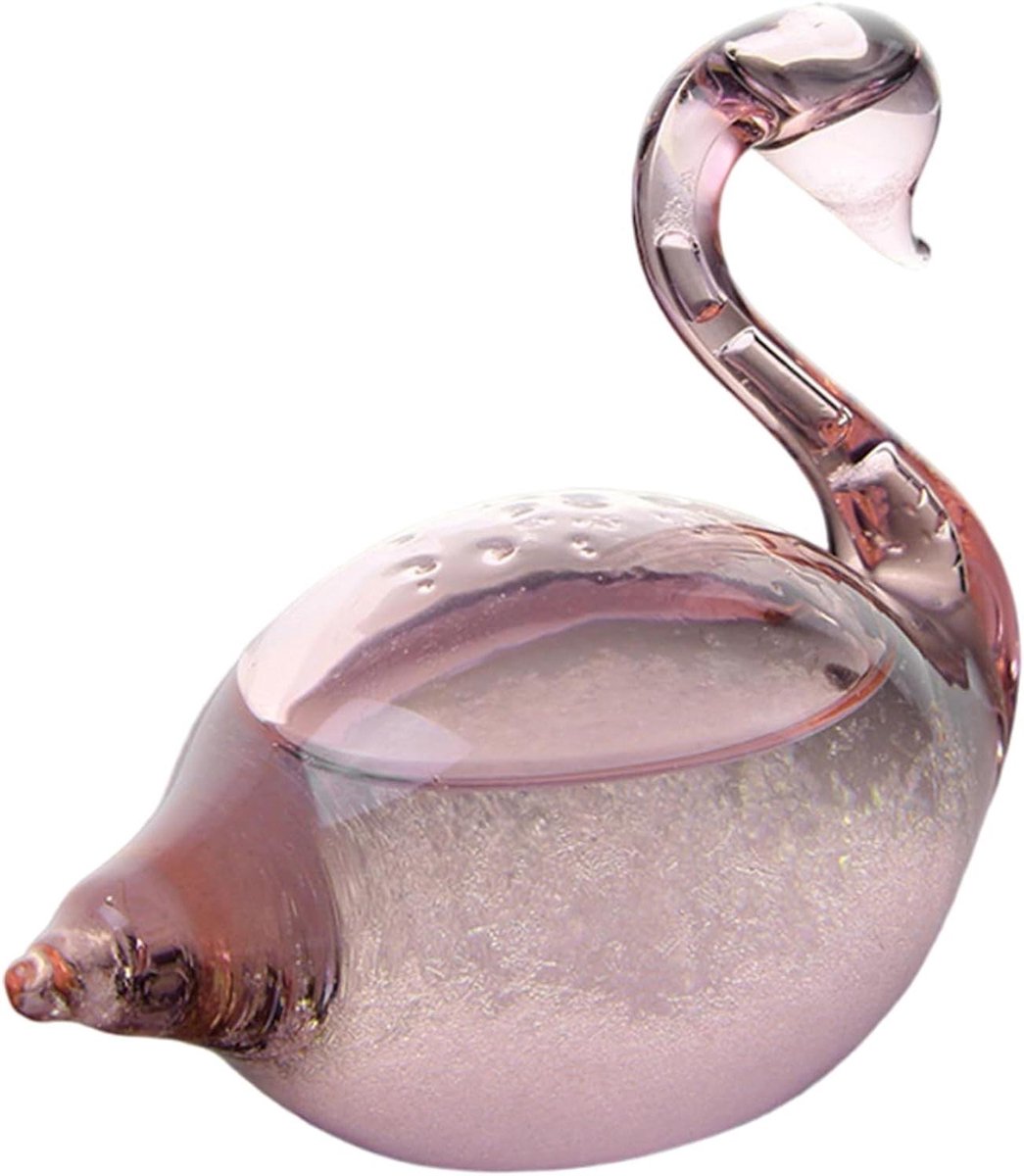 Storm Glas - Weer Voorspeller - Decoratief Hulpmiddel - Elegant Zwaanontwerp - 14 x 9 x 9 cm - Transparant