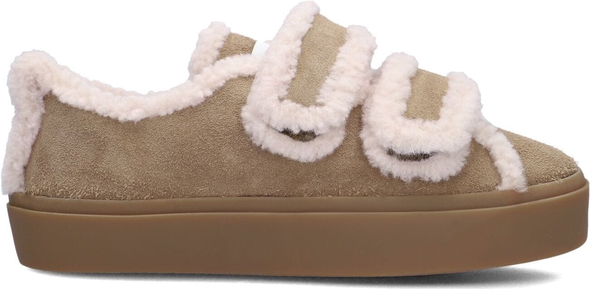 Inuikii Shearling Low Velcro Sneakers - Dames - Zand - Maat 41