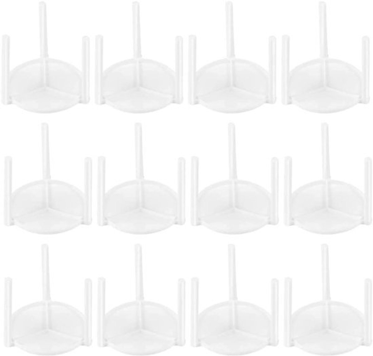 Pizzastandaard 100 Stuks - Kunststof Houder - Deksel - Catering - Restaurant - Boxen - Pizza Houder