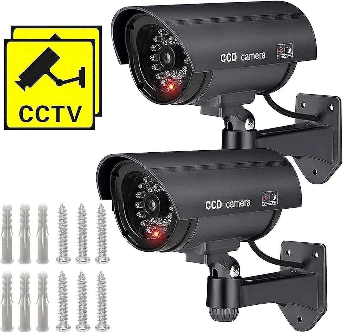 Dummy Camera - Zwart - 13,5 x 6 cm - Weerbestendige Nepprotection - Voor Binnen- en Buitengebruik