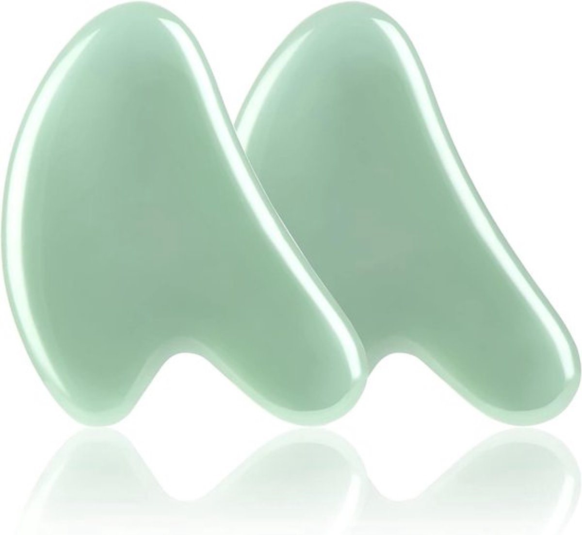 Gua Sha Gezichtsmassage Tool Set, 2 Stuks Jade Steen Massager voor Anti-Aging, Rimpelverlichting en Natuurlijke Huidverzorging voor Gezicht, Ogen, Hals en Lichaam