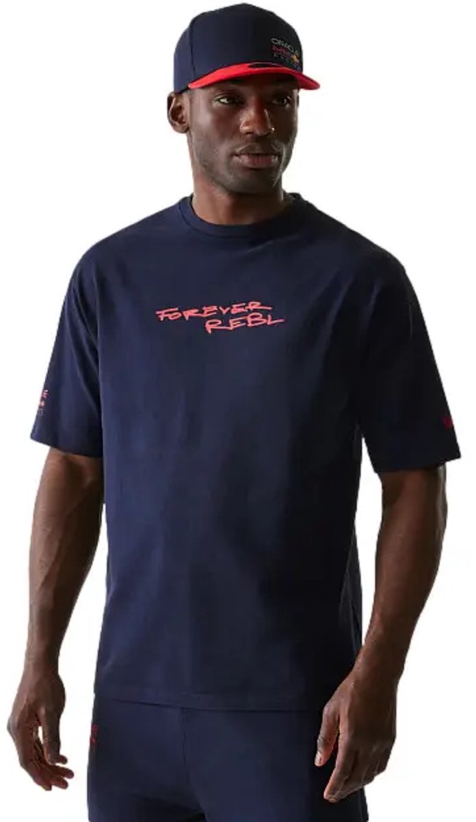 T-shirt RedBull Racing Back Graphic Diepblauw