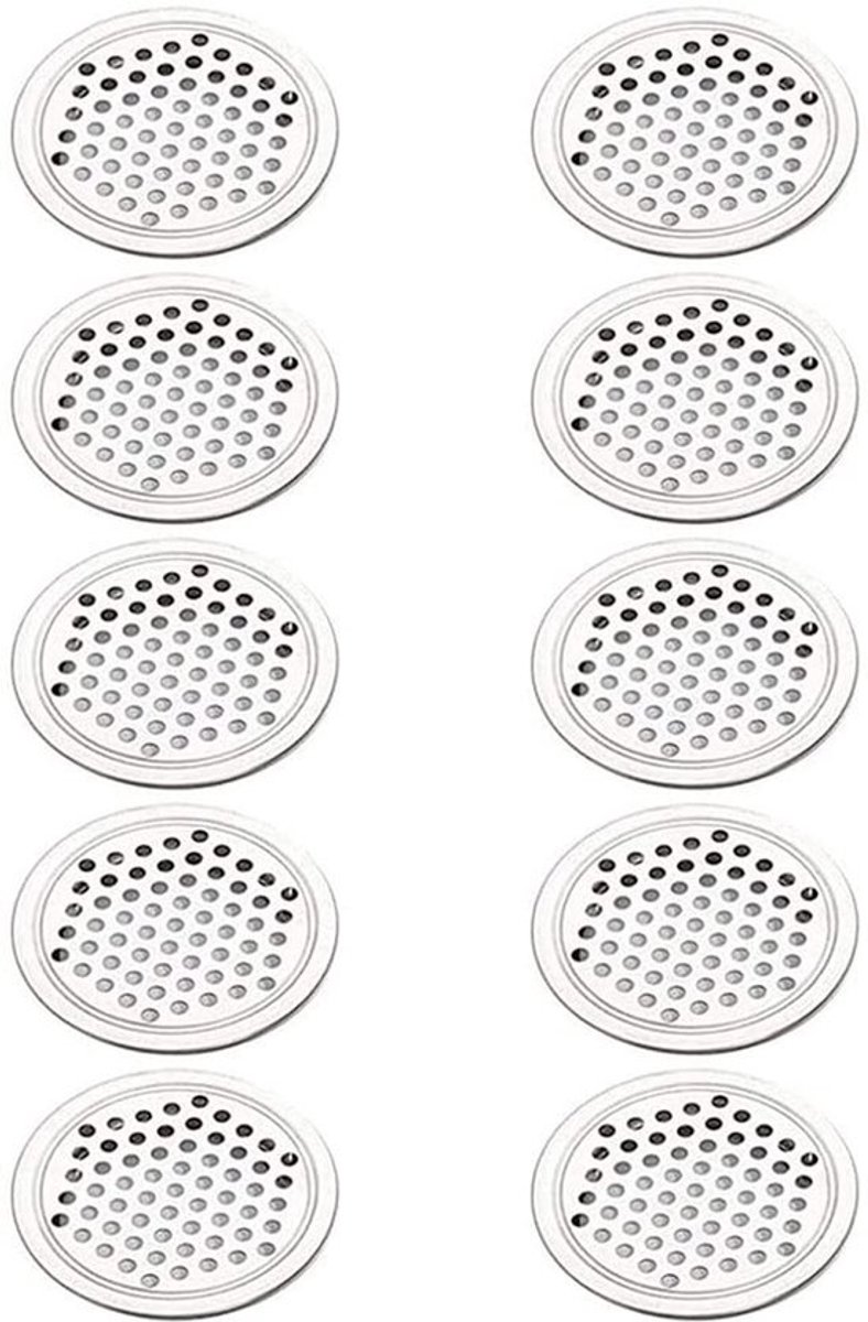 Ventilatierooster Rond - 10 Stuks - Roestvrij Staal - Ventilatiegat - Afsluitbaar - Geschikt voor Camper/Badkamer/Kasten - Ventilatieopening