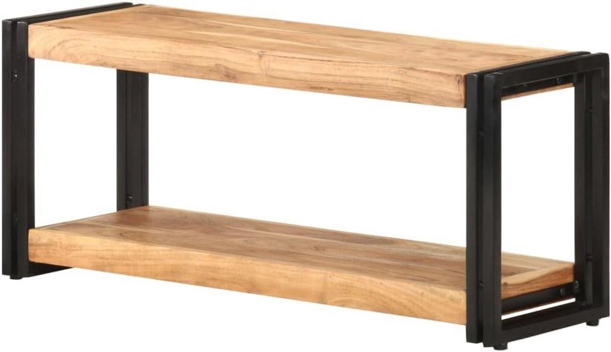 Tv-kast Massief Hout - Hifi-kast Dressoir - Opbergen Multimedia - Handgemaakt Uniek Design - 90 x 30 x 40 cm