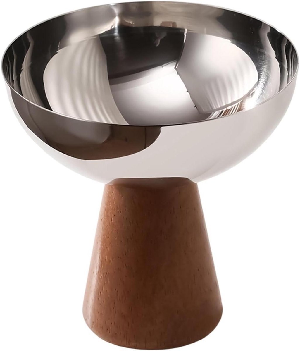 Dessertbekers - Toetjeskommen Serveerschalen - Desserts Presenteren - Stevige Greep Ontwerp - 12B centimeter - Zilver