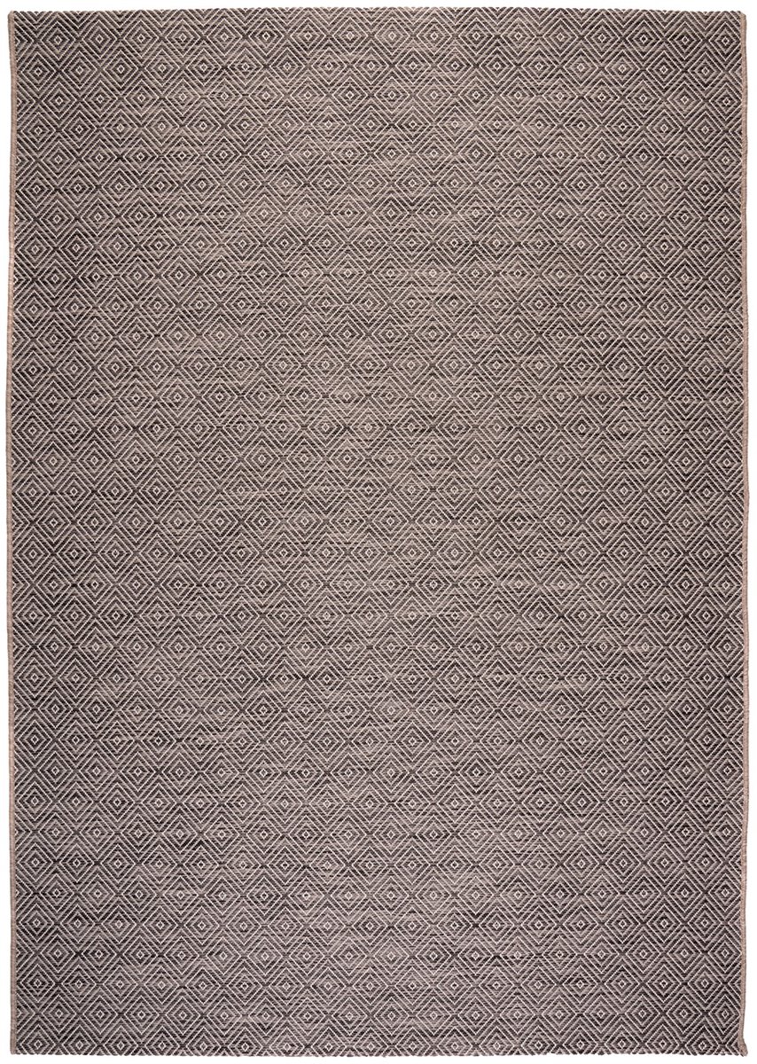 Padiro laagpolig vloerkleed 120 x 170 cm - grijs - modern geometrisch patroon - voor binnen en buiten - geschikt voor vloerverwarming - van polypropyleen