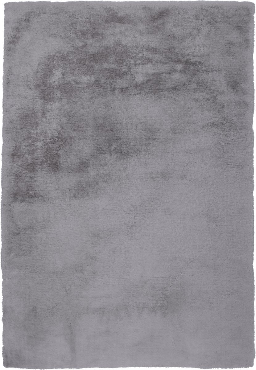 Padiro vloerkleed 200 x 290 cm - koolstofgrijs - vintage patroon - geschikt voor vloerverwarming - van polyester en wol