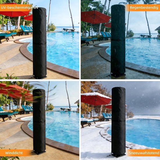 Draagbare Zonne Douchetent - Waterdicht, Winddicht en UV-bestendig voor Tuin, Buiten en Zwembad - Robuust Oxford Stof (230 x 67 cm) met Band en Trekkoord voor Ideale Pasvorm en Jaarlijkse Bescherming — afbeelding 5