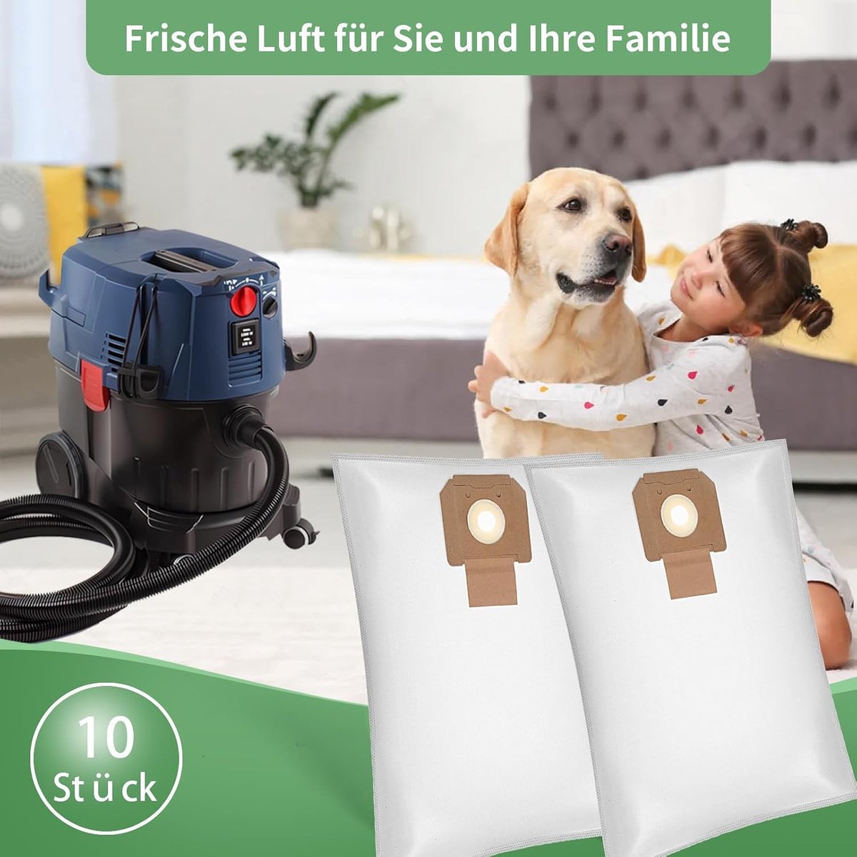 10 Stofzakken voor 35 L Vacuum Cleaners - Geschikt voor Bosch Professional en Meer