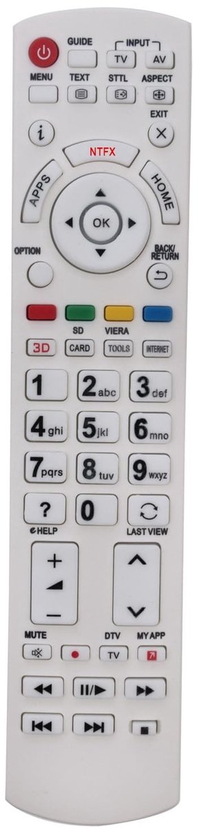 Omgoods - Ergonomische Afstandsbediening Vervanger voor LCD TV