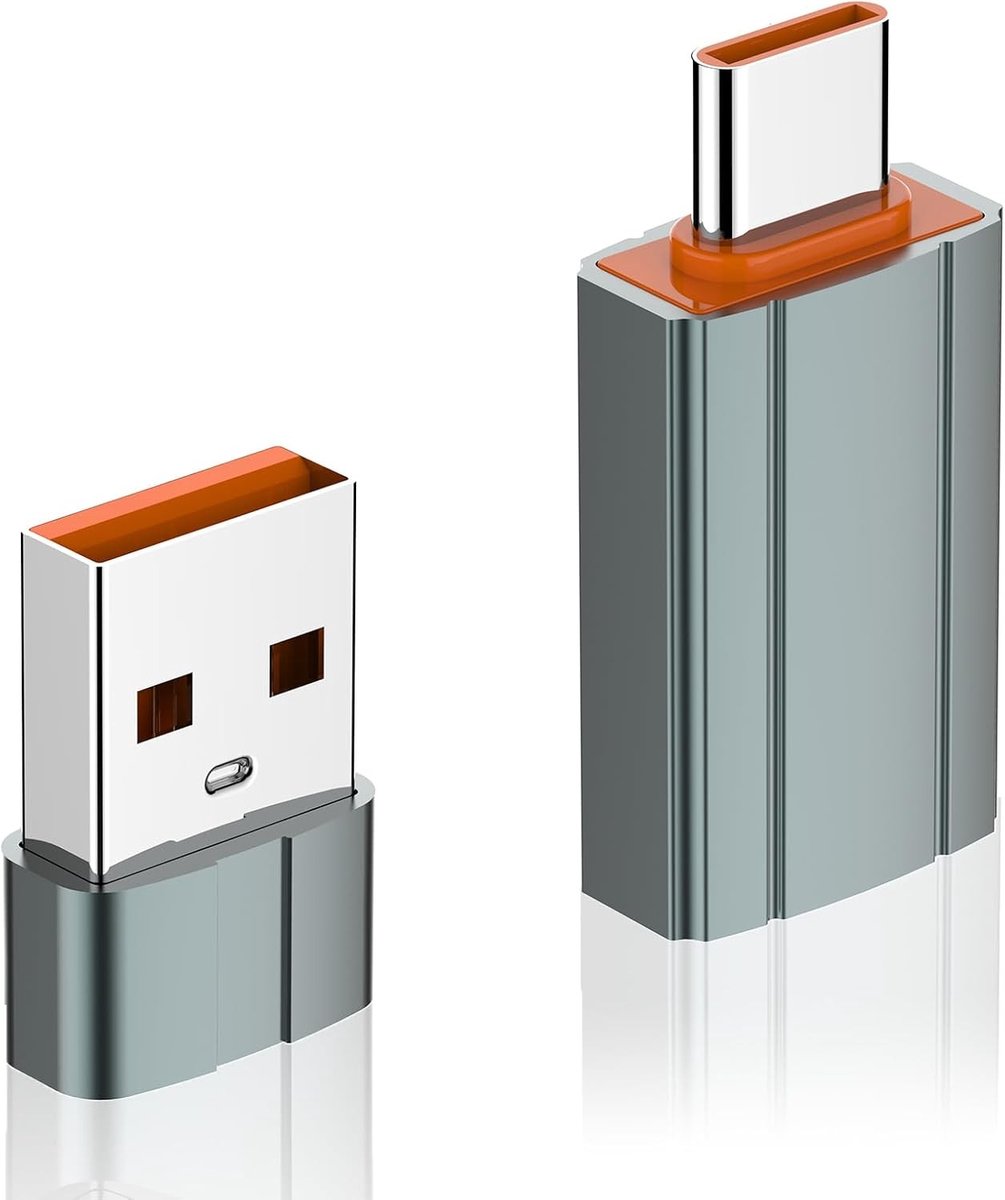 USB naar USB C Adapter, OTG Converter voor MacBook, iPad, Laptops en Projectoren - 2 Stuks, Snelle Gegevensoverdracht en Opladen