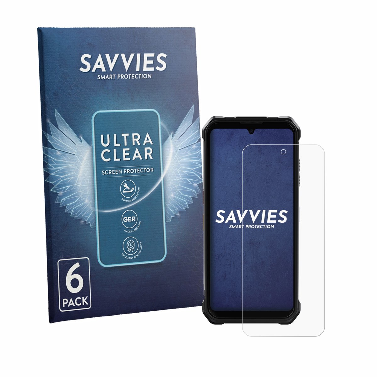 Savvies - Screenprotector voor Fossibot F110L - Folie Beschermfolie transparant 6 Stuks