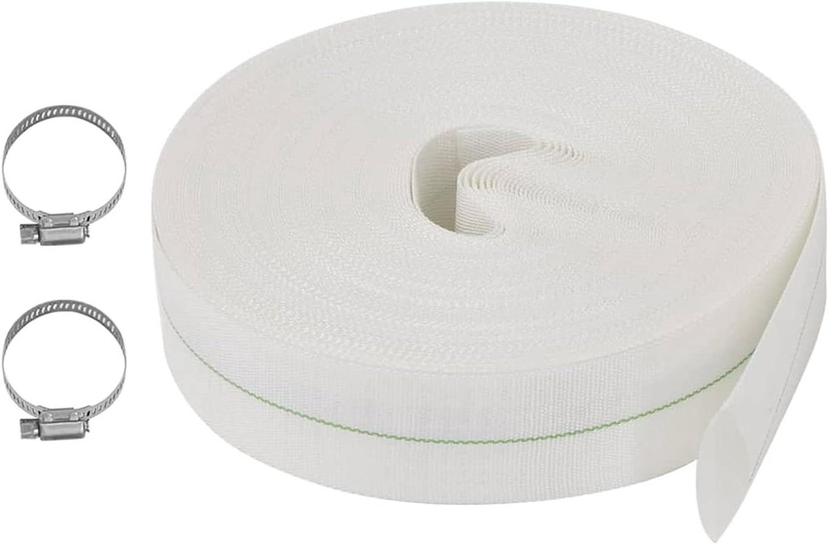 Platte slang - Flexibele slang - Water transporteren - Versterkt met polyester - 100 meter - Blauw