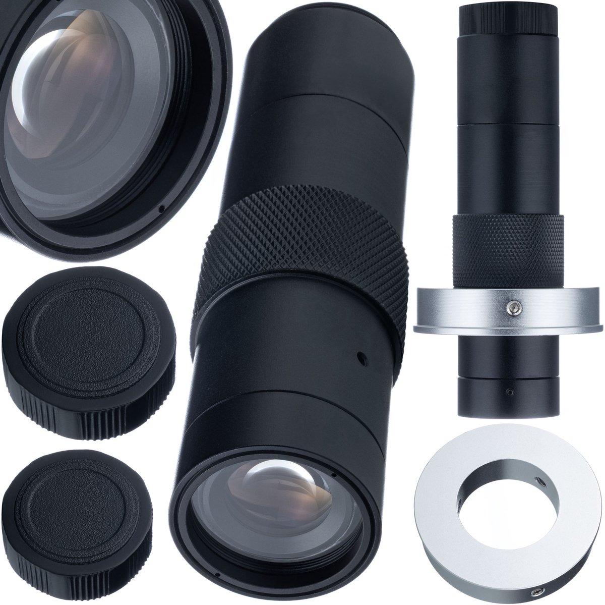 Rosfix OptiZoom C-Mount Microscooplens - Zoom 1:15, 0,15–2X - Werkafstand 50–1000mm, Ø30mm