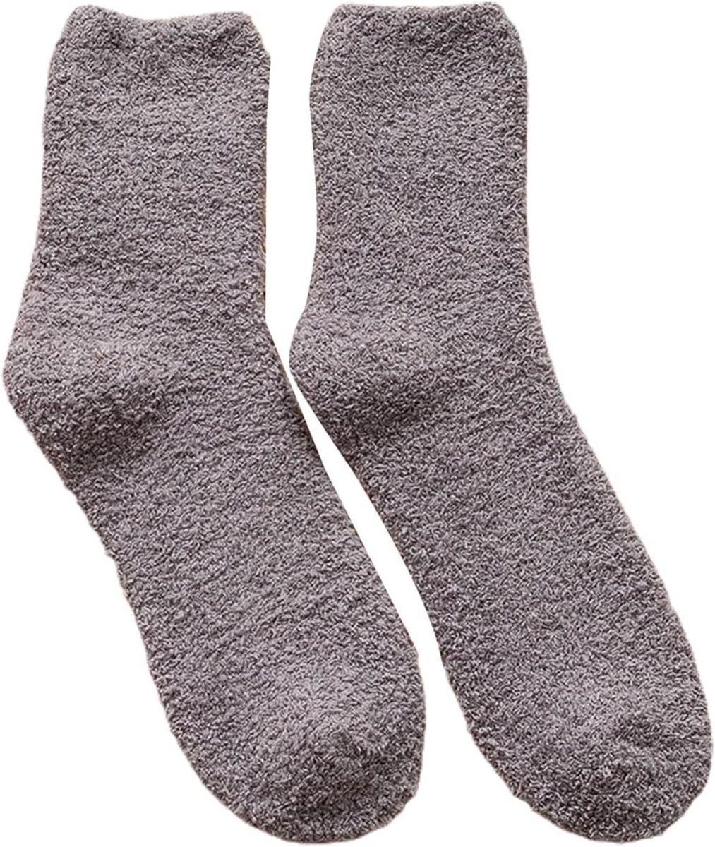 Warme Sokken - Huissokken Pantoffelsokken - Comfort Thuis - Zachte Fleece Voering - One Size - Verschillende Kleuren