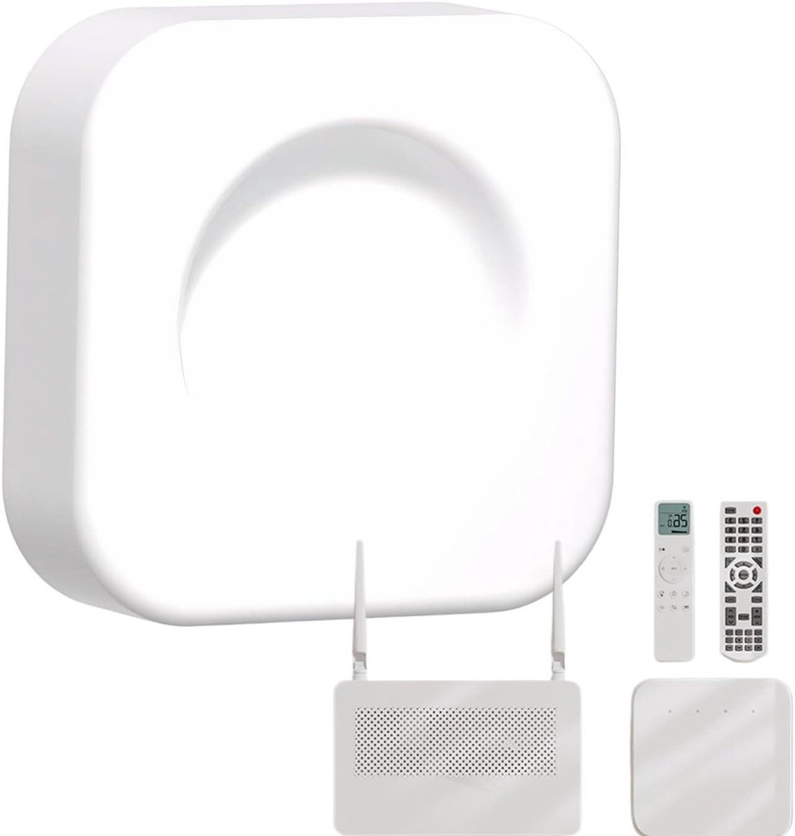 Wandhouder Afstandsbediening - Organizer Houder - Opbergen Organiseren - Zelfklevend Siliconen - 10x6.9x10cm - Wit