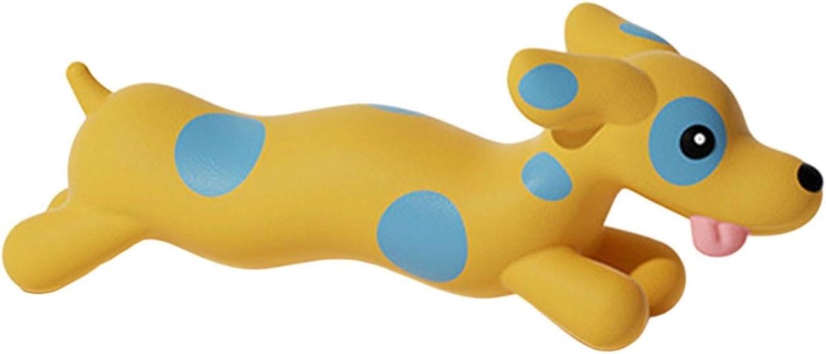 Latex Hondenspeeltjes - Kauwspeelgoed Puppy - Hond Trainen - Natuurlijk Latex Materiaal - 5x8x21 cm - Geel