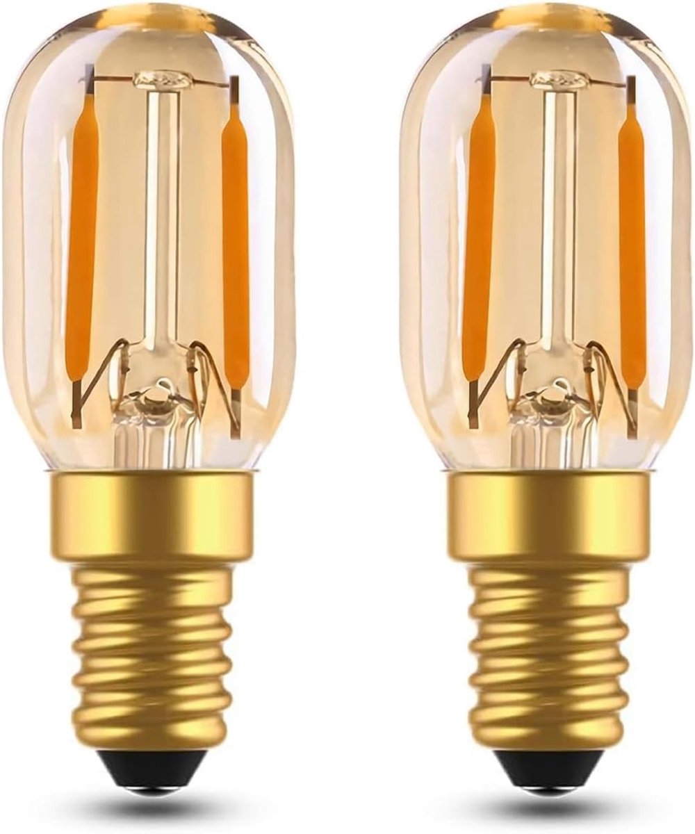 Gloeilamp E14 LED - Warmwit - 22 mm - Vintage Mini-buislamp - Voor Nachtlamp, Koelkast en Zoutlamp