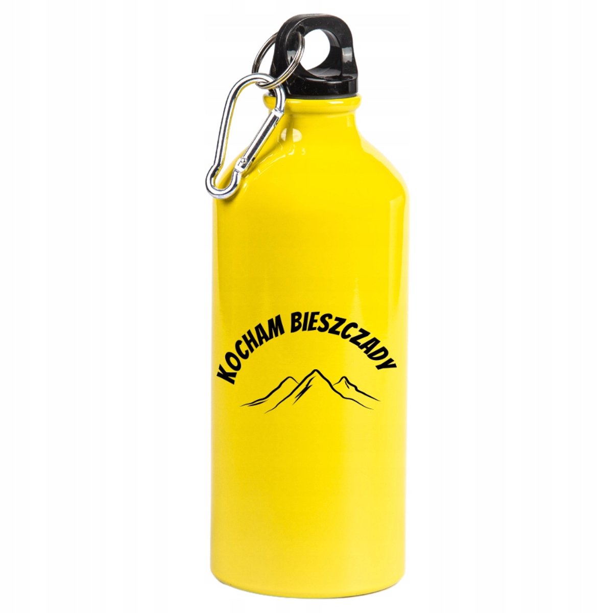 Gele waterfles 600ml Bieszczady met naam - Outdoor & Sport