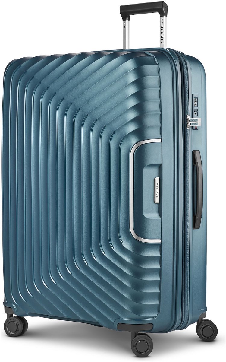 Redolz Essentials 01 4 wielen Trolley L 77 cm met uitbreidingsplooi - Harde bagage - TSA slot - blue metallic