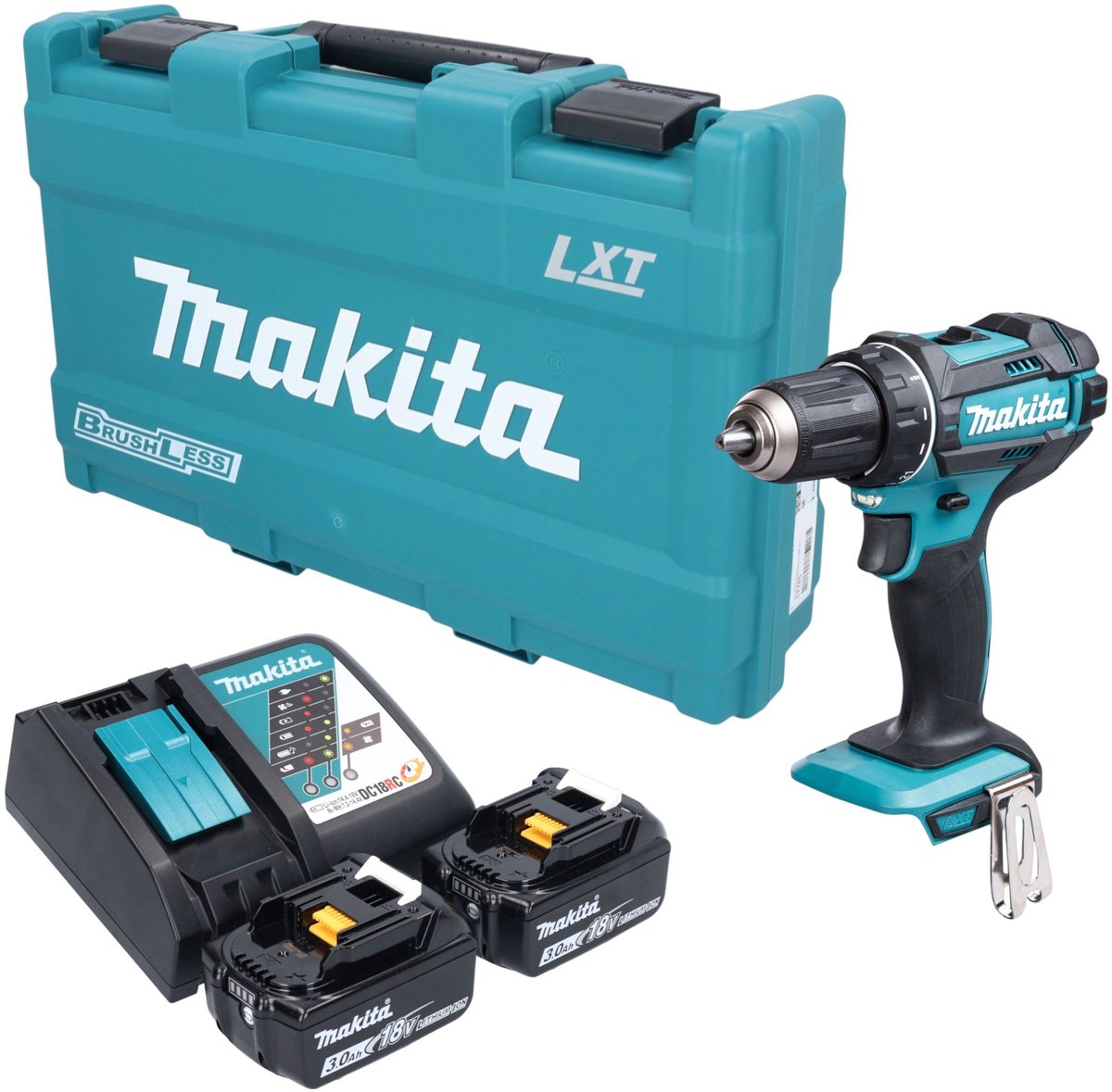 Makita DDF 482 RFK accuboormachine 18 V 62 Nm + 2x accu 3,0 Ah + oplader + koffer