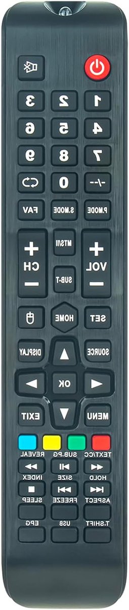 Afstandsbediening Vervangend - Universele afstandsbediening - TV Bedienen - Directe Compatibiliteit - 16 x 4 x 1 cm - Zwart