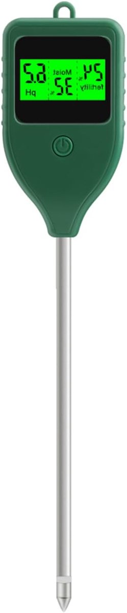 Bodemtester 3-in-1 - Bodemvochtmeter pH meter - Plantenverzorging - Gevoelige meetsonde - 26.7 cm - Zwart