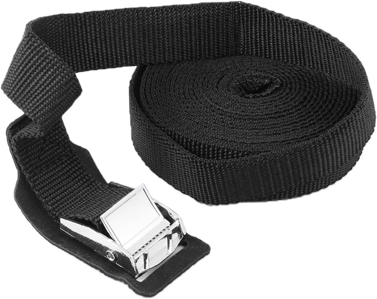 Spanbanden met Ratel - Bagagebanden Lashing Strap - Vervoer Vastzetten - Versterkte Metalen Haak - 300 cm - Zwart