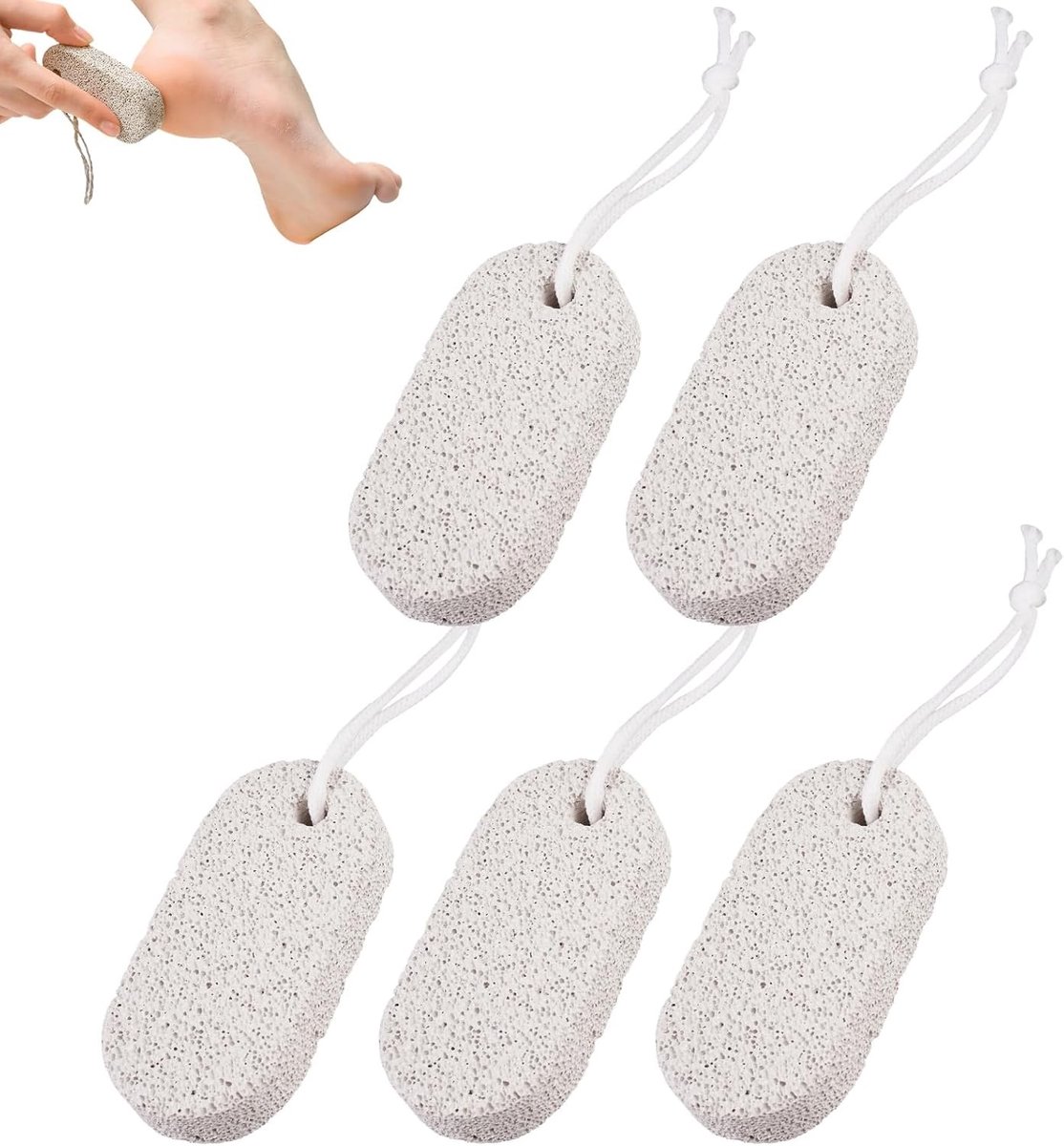 Voetverzorging met Pumice Steen, 9 x 4.5 cm, Eeltverwijderaar voor Harde Huid, Voet- en Handverzorging, Natuurlijk en Effectief