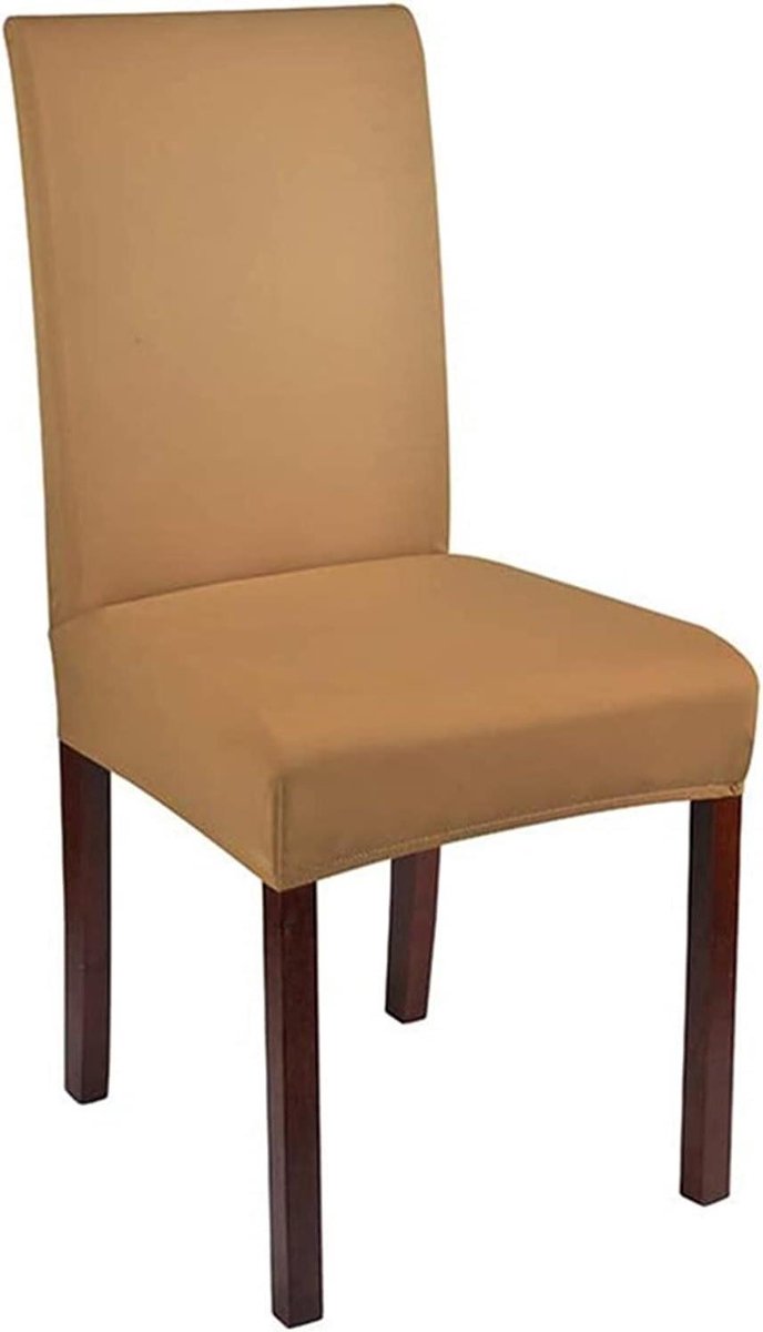 Eetkamerstoel Hoes - Stoel Beschermer - Stoelen Vernieuwen - Rekbaar Materiaal - 4 stuks - Bruin