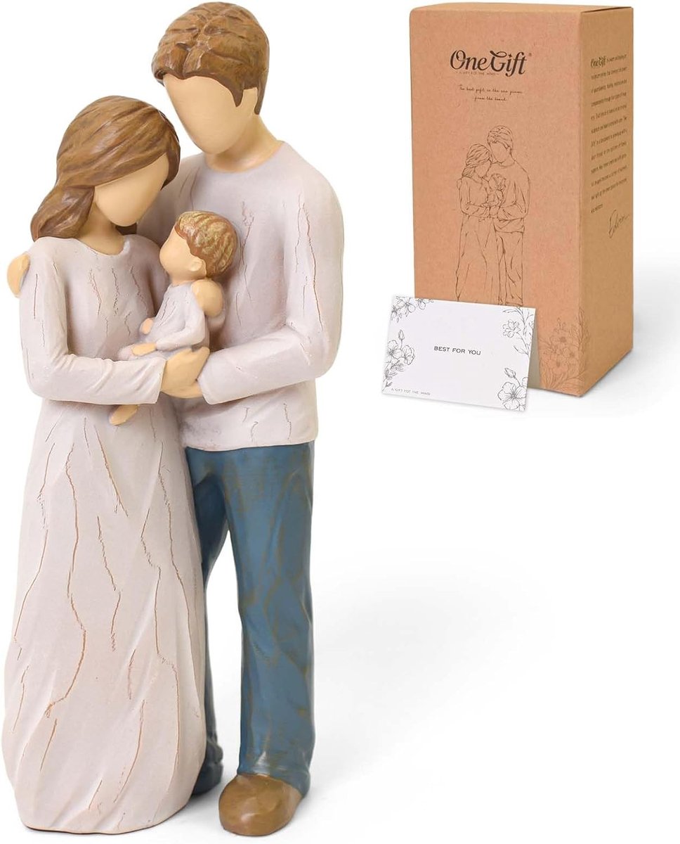 Cadeaus voor Nieuwe Ouders: Beeldjes voor Gezinnen van Drie, Ideaal voor de Eerste Keer en Kinderkamer Decoratie