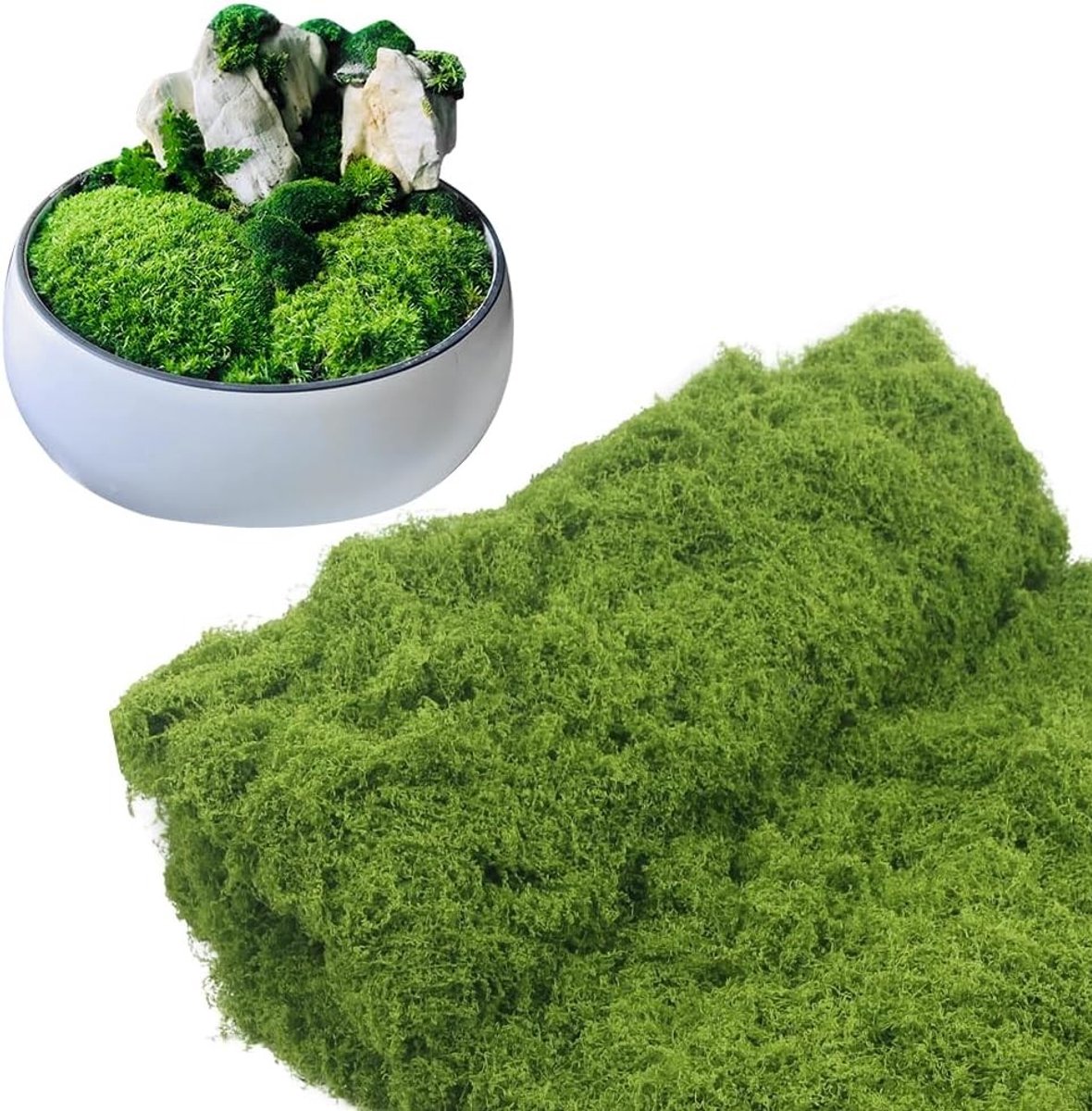 Decoratieve Kunstmos voor Creatieve Projecten, 100 x 100 cm, Ideaal voor Wanddecoratie en Aquariums, Miniatuur Modelbouw en Ambachtelijk Gebruik