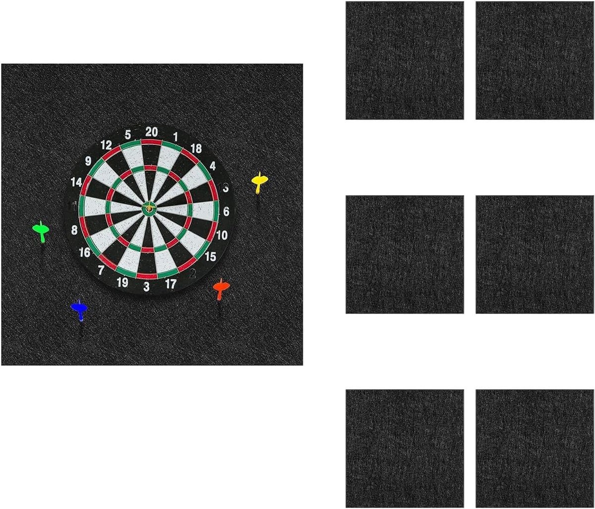 Dartbordrand Surround, 4-delige opvangring voor dartbord, wandbescherming en backboardbescherming, ideaal voor dartliefhebbers