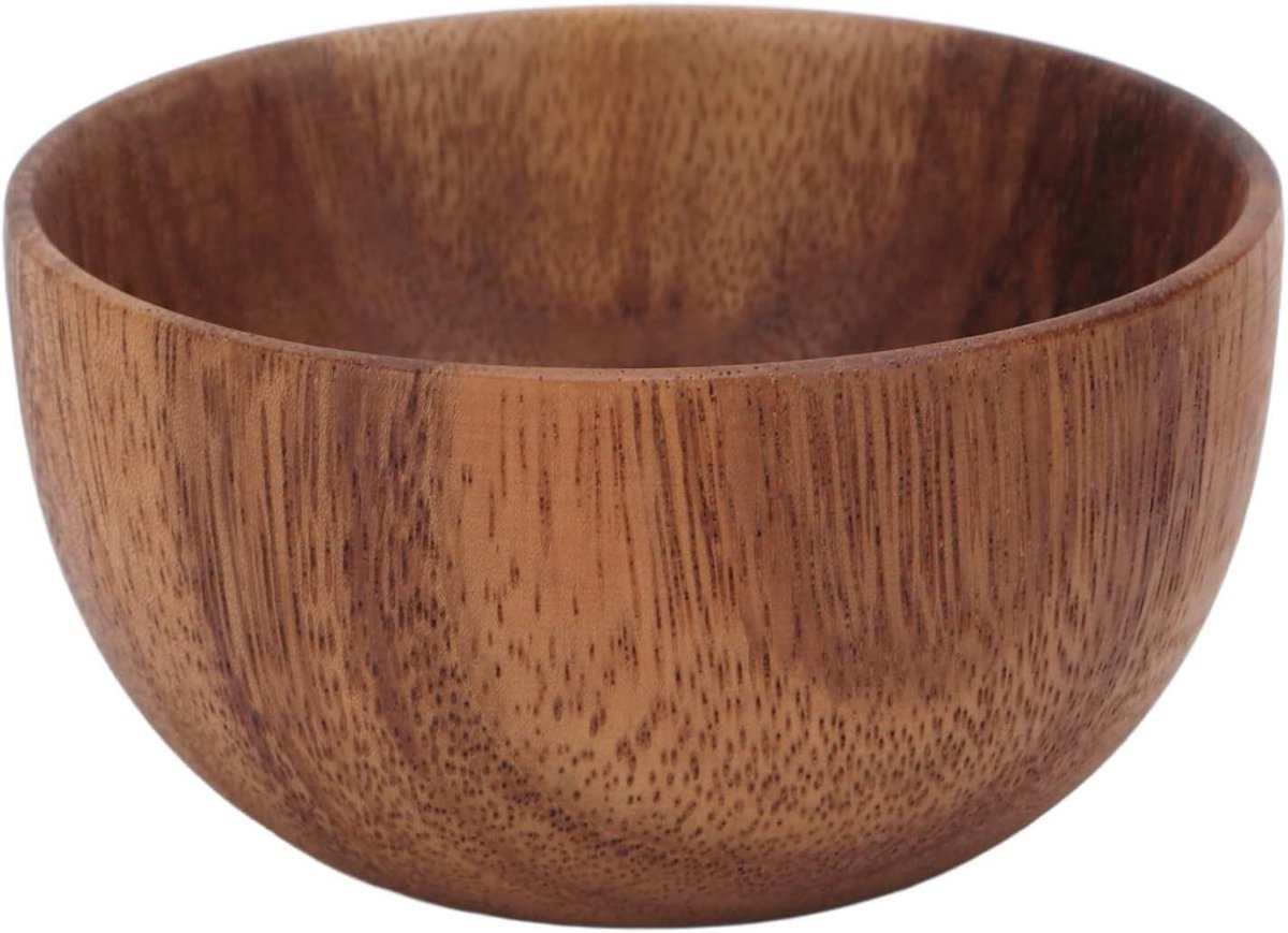Scheerzeep Kom - Scheerkom Hout - Mannenverzorging - Grote Capaciteit - 10 x 10 x 10 cm - Houtkleur