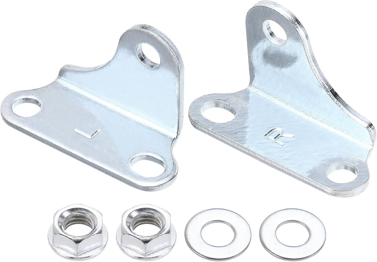 8mm L Type Holders en Ball Pins Bevestigingsbeugel voor Gasveren, Universele Lifting Spring, 2 Stuks Zilver