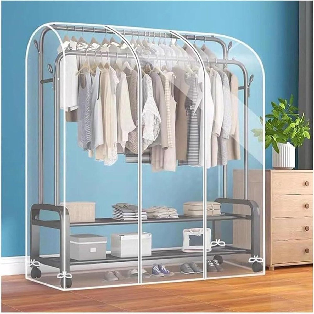 Kleding Stofhoes - Kleding Beschermhoes - Garderobe Organiseren - 270 Graden Bescherming - 150x180cm - Transparant