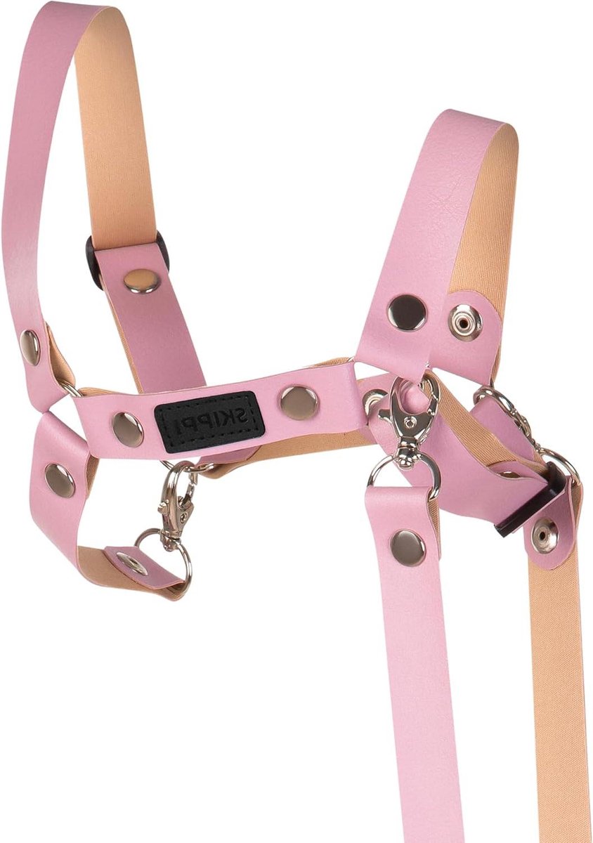 Halter Hobby Horse - Paardentouw Dierenaccessoire - Spelen met Paard - Verstelbare Bandjes - One Size - Roze