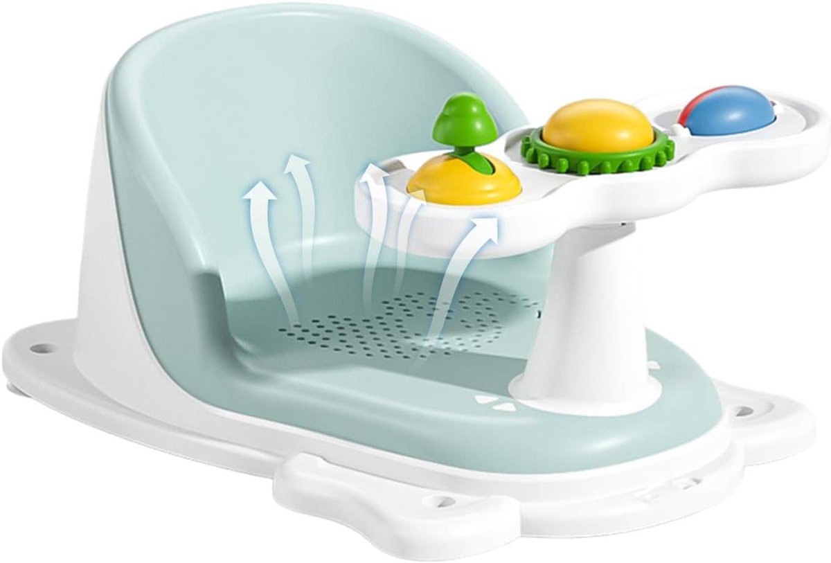 Kinderbadstoel - Badzitje Zuignappen - Veilig Baden - Anti-Kantel Bescherming - 42.5 x 29 x 19 cm - Enkel attribuut