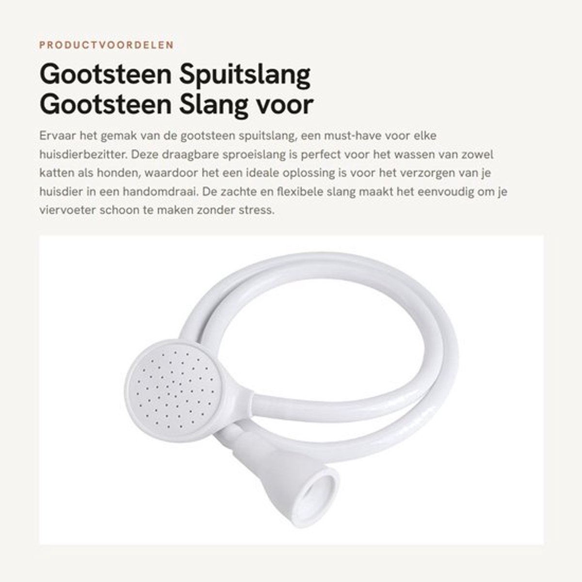 Spuitslang Draagbaar - Douchesproeislang - Handheld Slang - Voor Huisdieren - Lichtgewicht - Eenvoudig te Installeren - Doucheslang