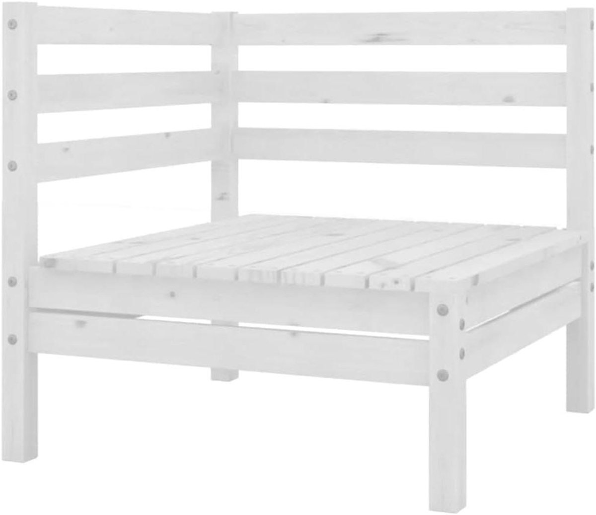 Tuinloungeset Hout - Zitgroep Terras - Buiten Ontspannen - Modulair Palletdesign - 635 x 635 x 625 cm - Wit