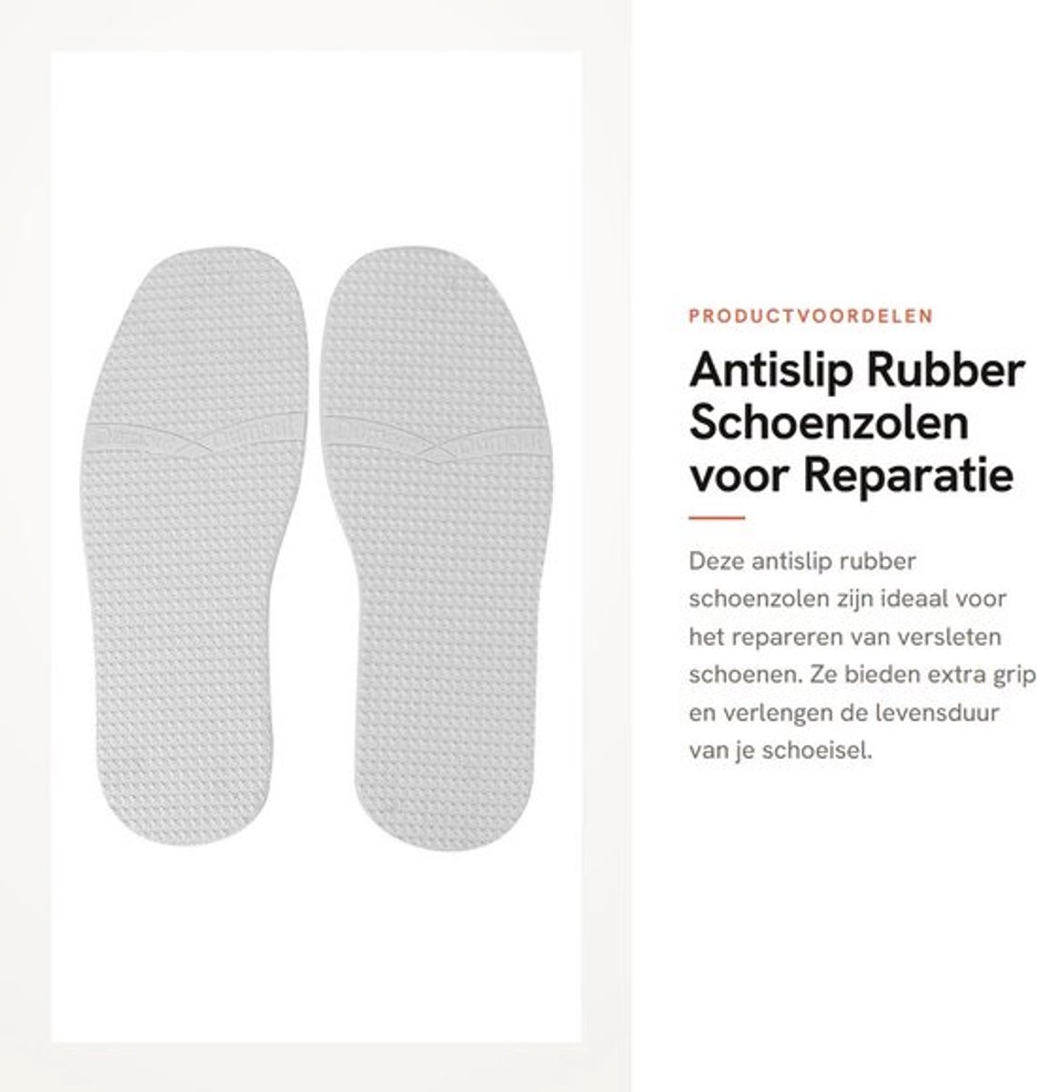 Schoenzolen Slijtvast 5 mm - Antislip - Rubber - Vervangingszolen - Schoenreparatie - 1 Paar - Zoolbeschermers
