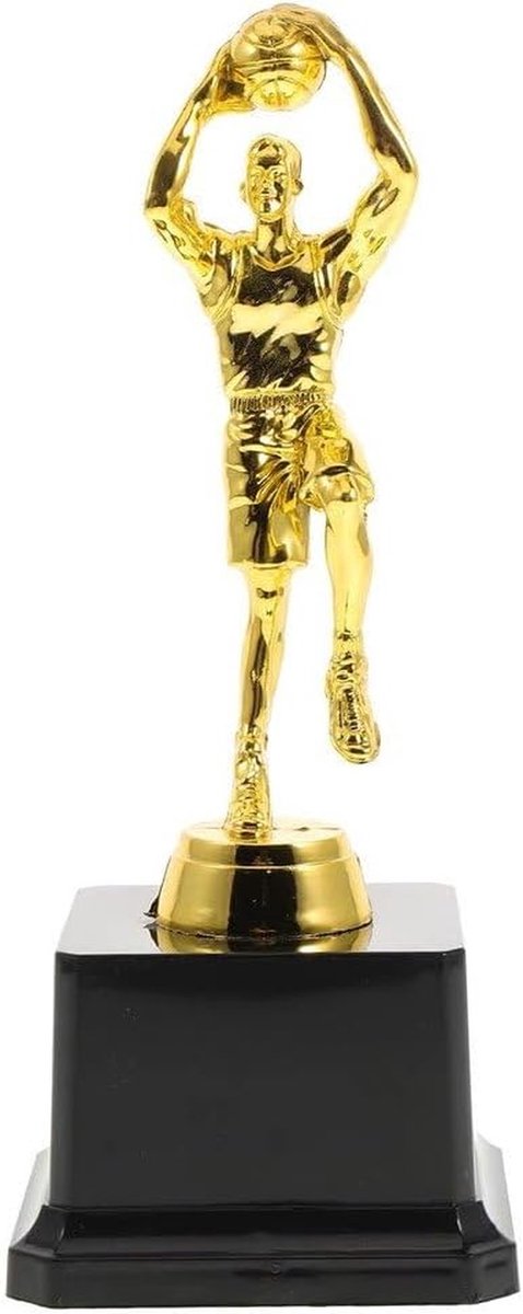 Sport Trofee - Wedstrijdprijs Beker - Sportevenementen Vieren - Gouden Afwerking Bal - 19 cm Hoog - Goud