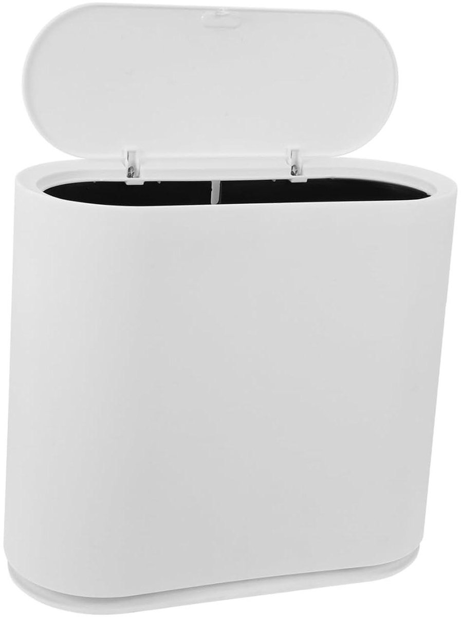 Keukencompostbak - Afvalemmer - Afvalscheiding thuis - Slank ontwerp - 10 Liter - Wit