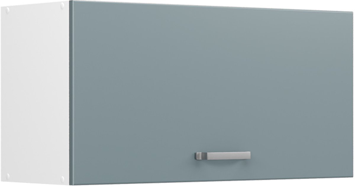Vicco Hangkast R-Line, Blauw-grijs/Wit, 80 cm Plat