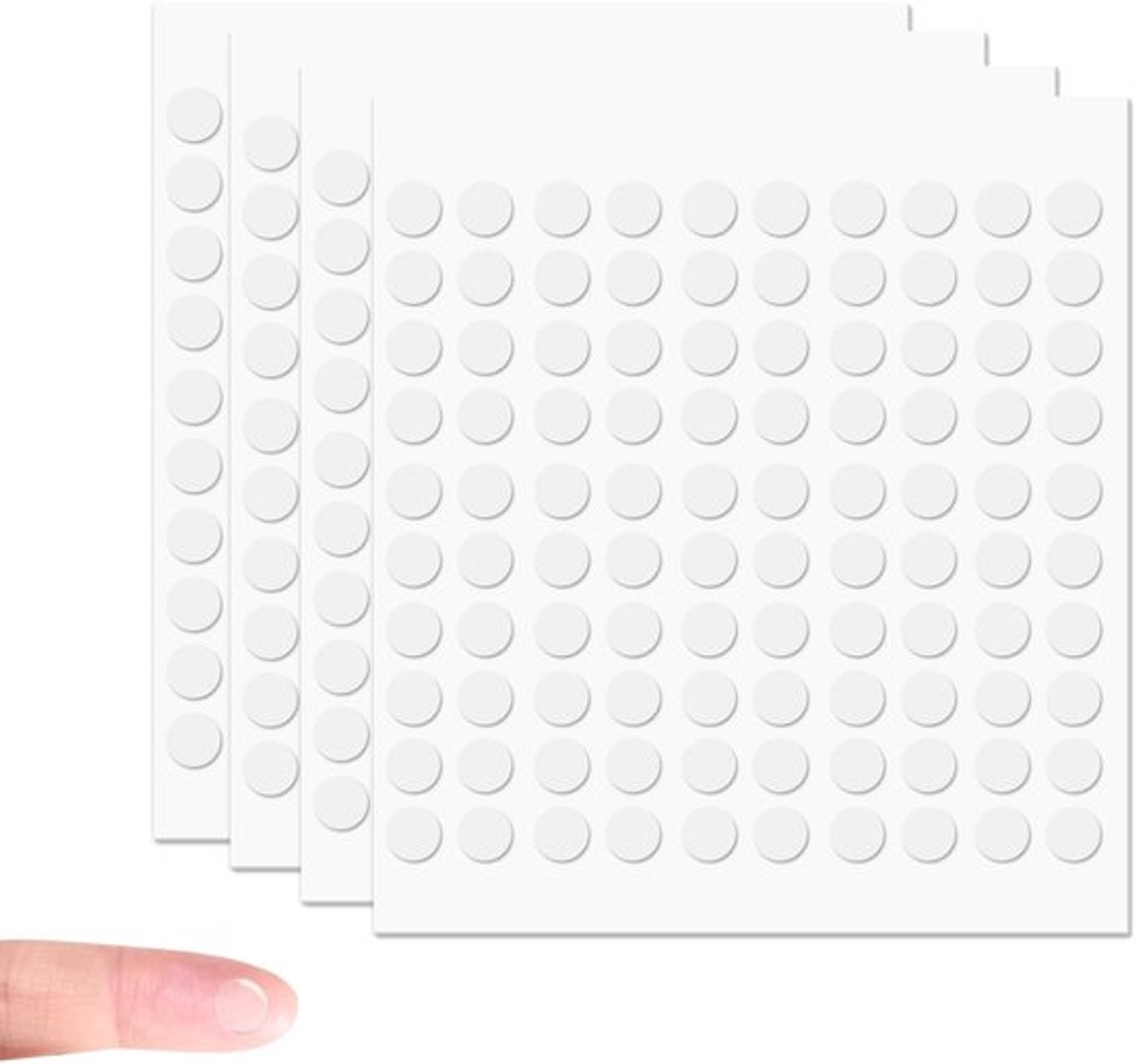 400 stuks dubbelzijdige transparante ronde plakband, 10 mm dubbelzijdige plakband, verwijderbaar, multifunctioneel, spoorloos voor feestdecoraties