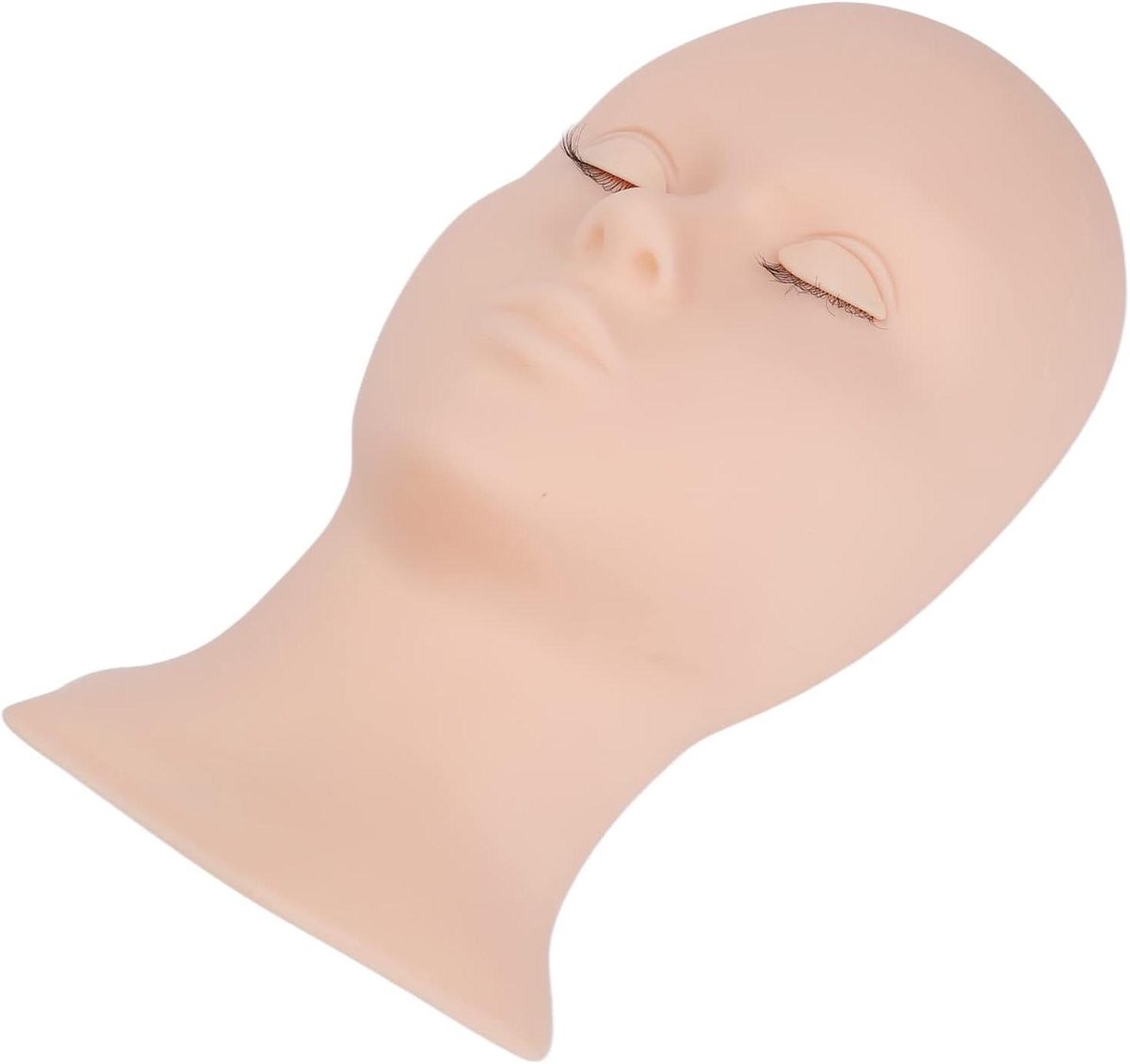 Wimper Oefenhoofd - Mannequin Hoofd Trainingshoofd - Wimper Styling Leren - Afneembare Oogleden - 28 x 14.5 x 10 cm