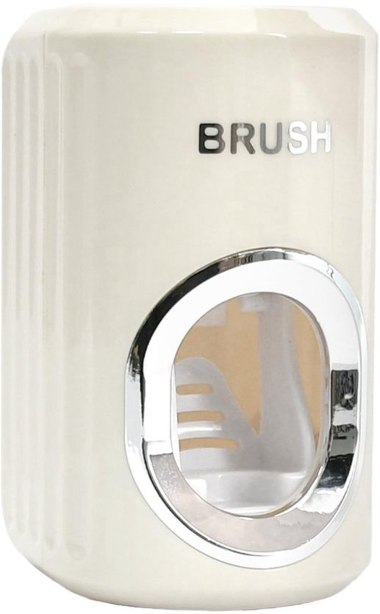 Tandpastadispenser, automaat en houder, wandgemonteerde tandpastaknijper, tubeknijper en dispenser, hygiënisch, eenvoudig te gebruiken tandpastadispenser voor de badkamer, wit