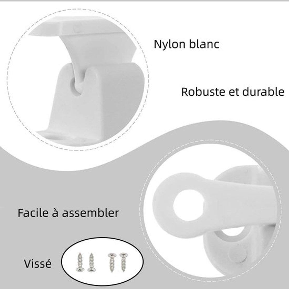 Deurslot 2-delig - Deurslot voor Caravans - Deurslot voor Campers - Deurblok - Deurklink - Wit Plastic 6 x 2 cm - Deurslot Voor Camper